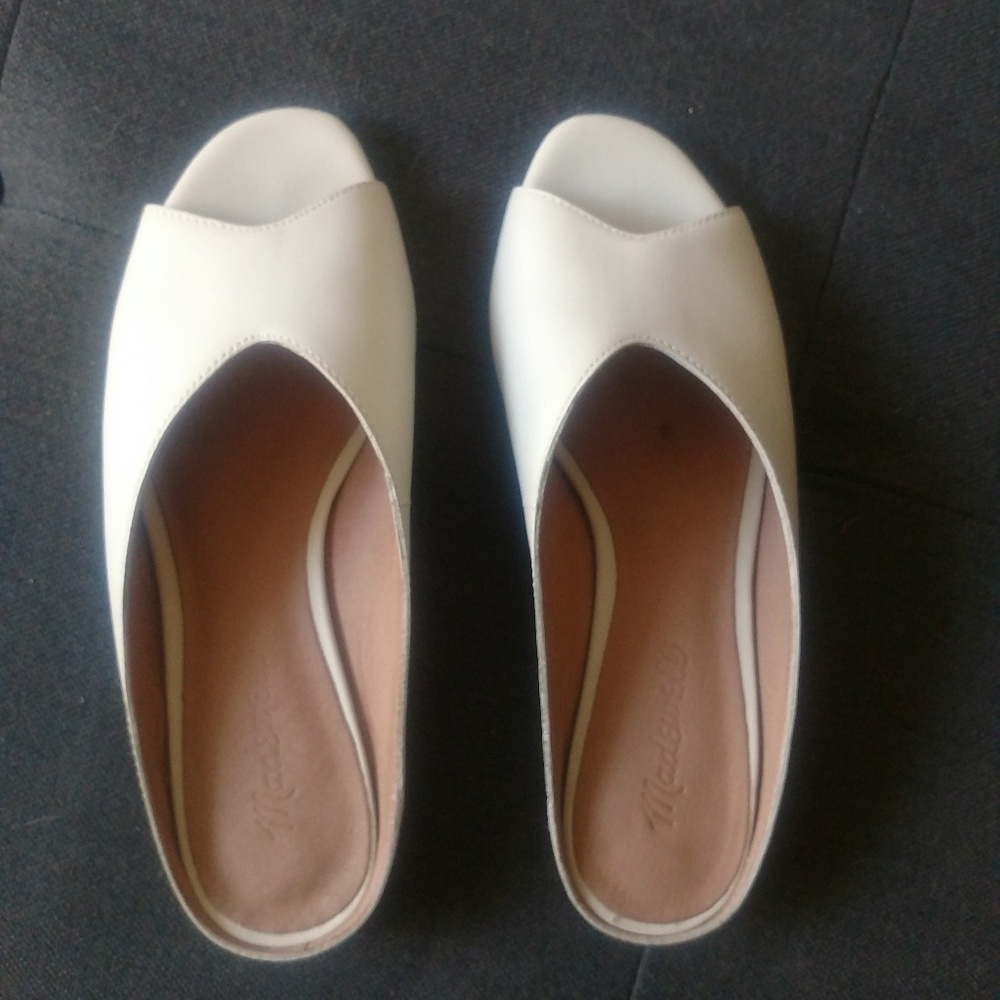 Madewell white slides